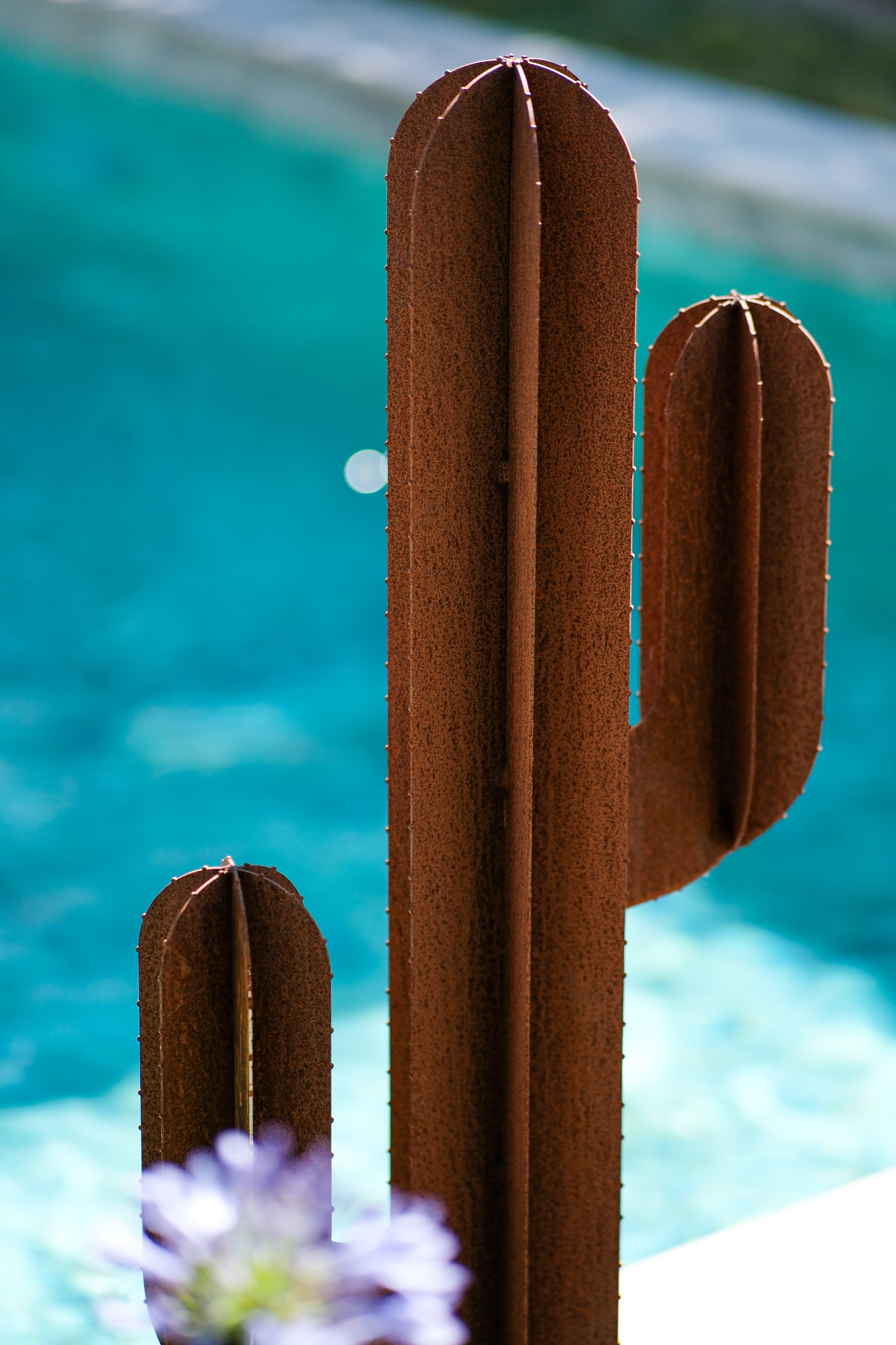 Cactus en métal corten, tendance décoration de jardin
