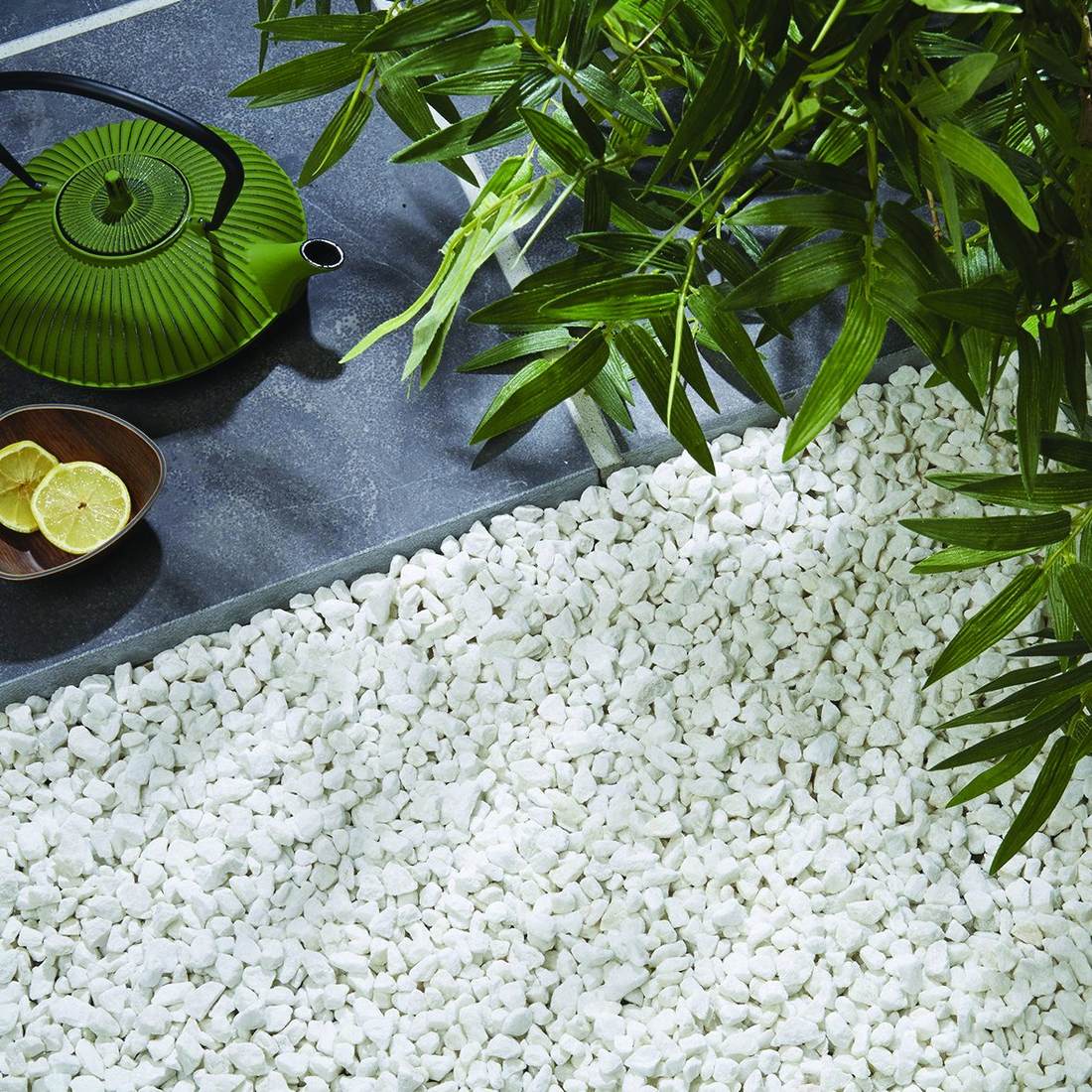 Gravier Blanc Cristal 8/12, ambiance zen